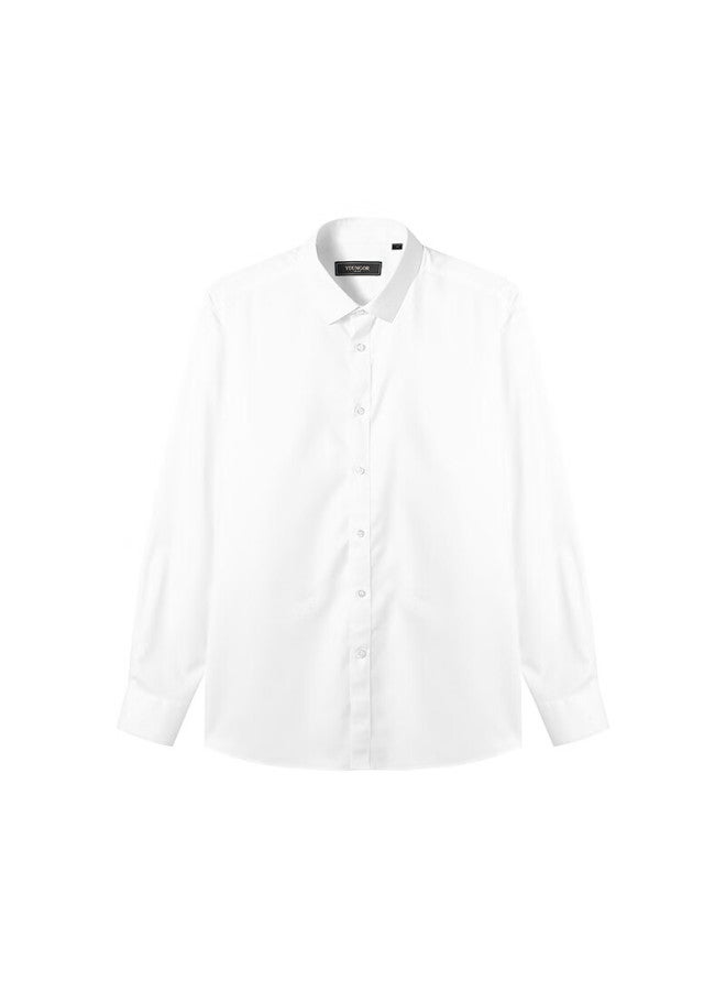 YOUNGOR Yagelor spring And Autumn Business Casual Xinjiang Pure Cotton Long-sleeved Shirt Men Easy To Care For White 40 - Image 4