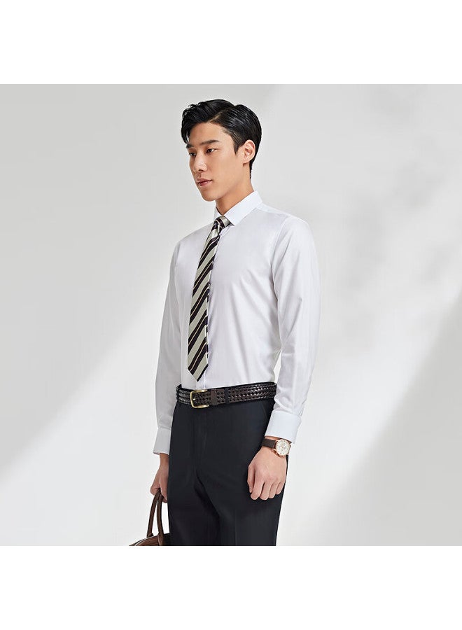 YOUNGOR Yagelor spring And Autumn Business Casual Xinjiang Pure Cotton Long-sleeved Shirt Men Easy To Care For White 40 - Image 2