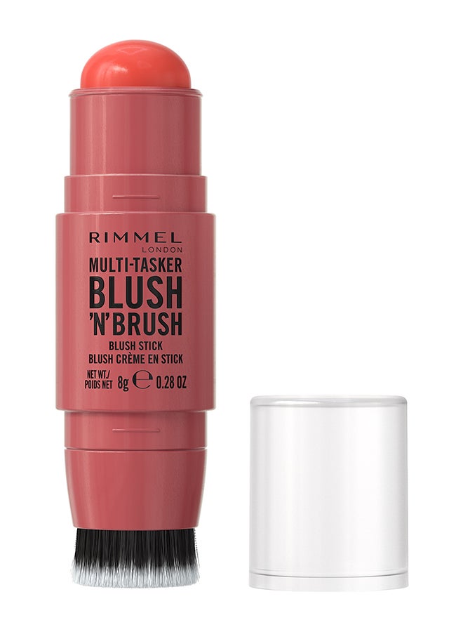 RIMMEL LONDON عصا رمل متعددة المهام للوجنتين 'بلاش' و 'فرشاة' - غبار كورال، 8 جرام - Image 1