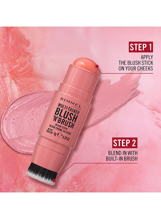 RIMMEL LONDON عصا رمل متعددة المهام للوجنتين 'بلاش' و 'فرشاة' - غبار كورال، 8 جرام - Image 3