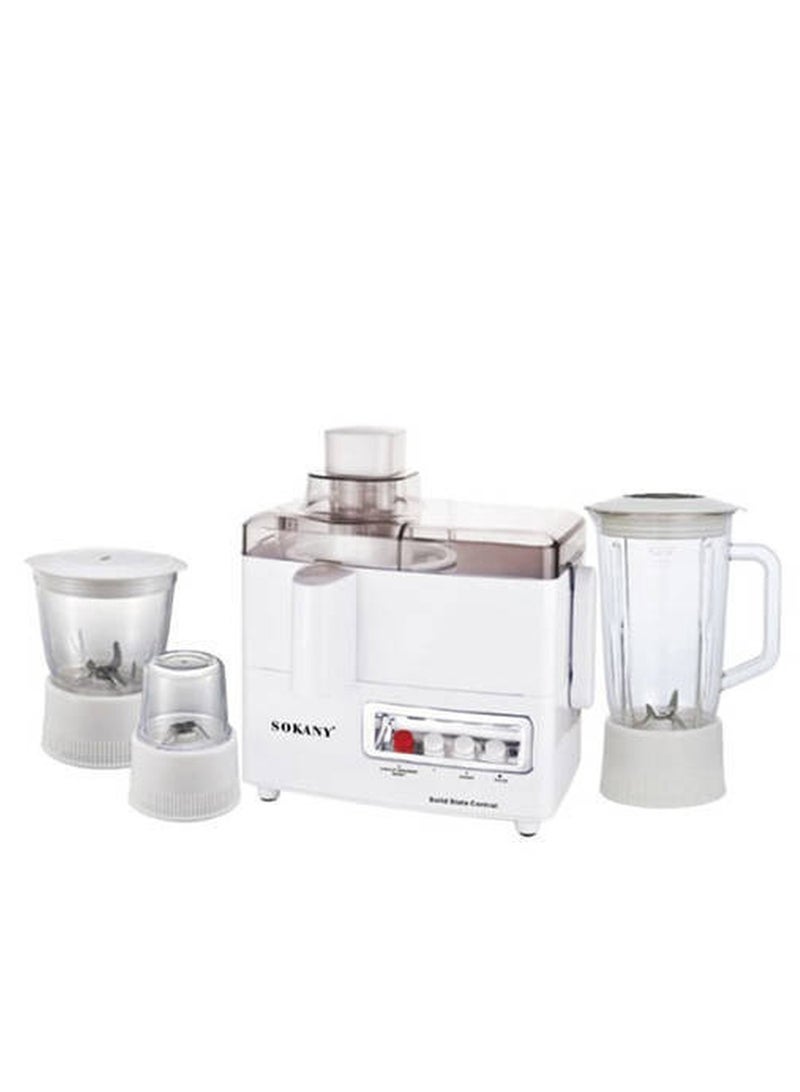 sokany Sokany Food Processor 800 Watt 4*1 White - Image 1
