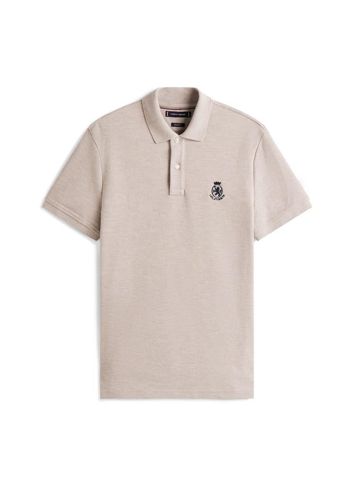TOMMY HILFIGER TH Crest Regular Fit Pique Polo Shirt - Image 5