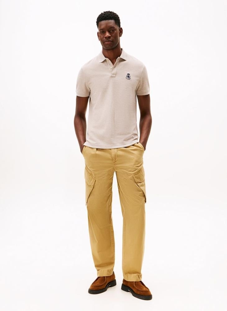 TOMMY HILFIGER TH Crest Regular Fit Pique Polo Shirt - Image 4