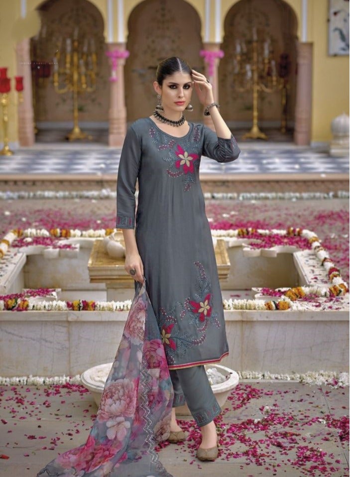 Fully stiched Kurti with pant and Dupatta  - Image 1