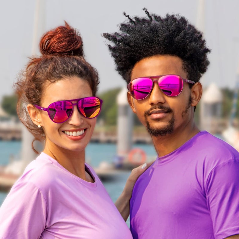 Jefoo Polarized Aviator Sunglasses for Women Men Retro Trendy Sports Sunglasses for Outdoor UV400 Protection - Image 2