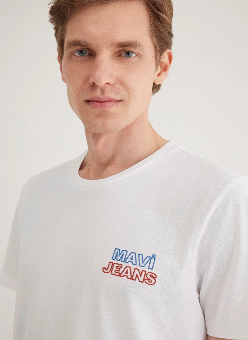MAVI Mavi Jeans Printed White T-Shirt