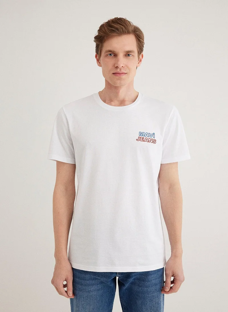 MAVI Mavi Jeans Printed White T-Shirt