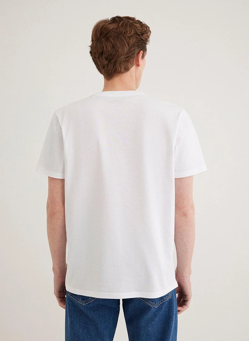 MAVI Mavi Jeans Printed White T-Shirt