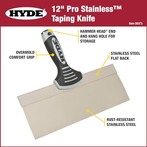 HYDE, 12-Inch, Blue Steel 09373 9373 Taping Knife - Image 2