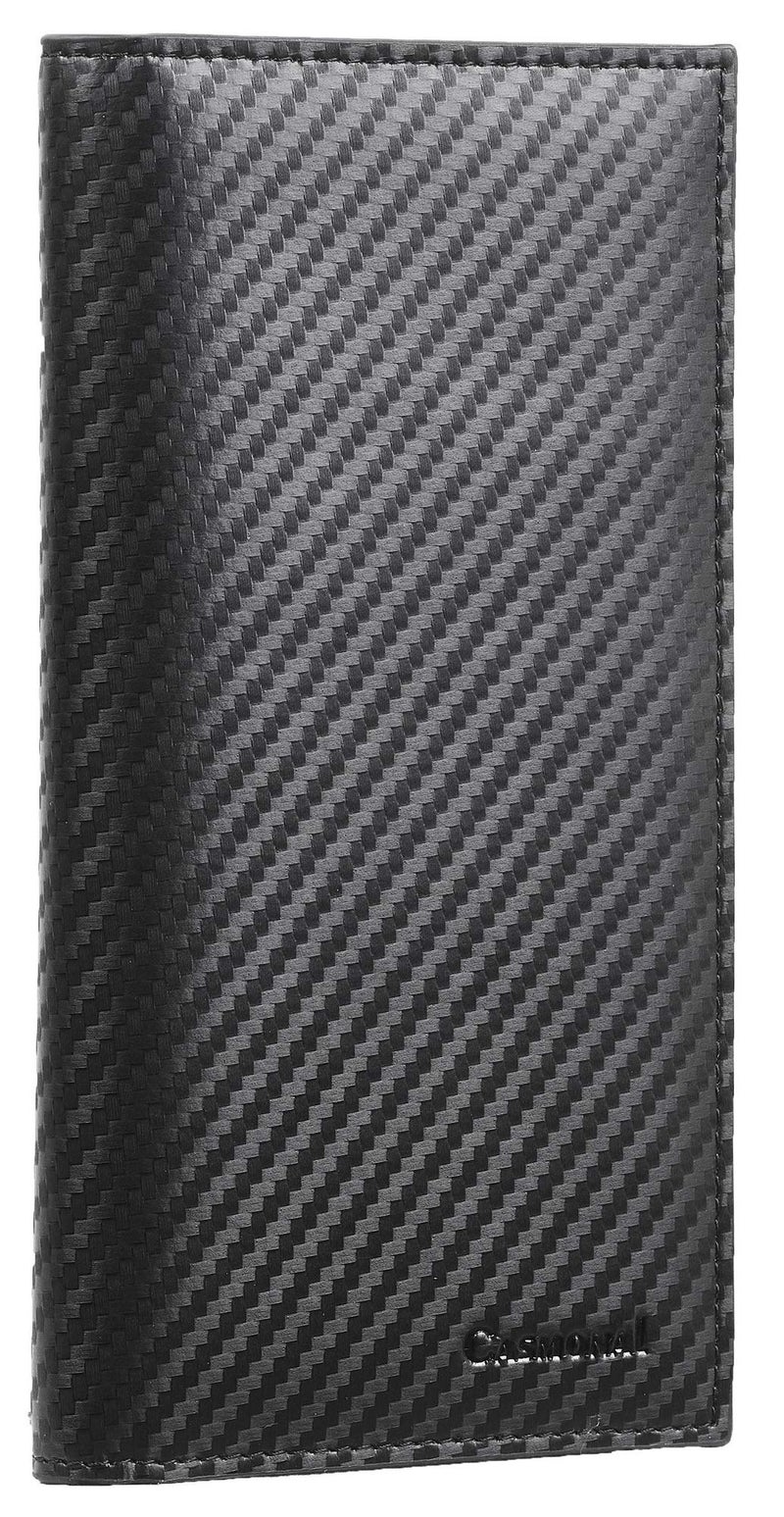 CASMONAL Premium Leather Checkbook Cover for Men and Women Checkbook Holder Wallet RFID Blocking - Image 1