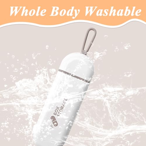 HANNEA® Travel Pill Organizer, 3 Compartments Portable Pill Box with Carrying Rope, Daily Pill Box to Hold Vitamins, Small Pill Container for Pocket Purse Medicine Organizer, White - Image 4