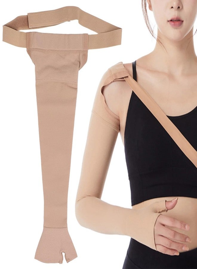 Aktive Support Medical Compression Arm Sleeves with Shoulder Strap and Support for Lymphedema | Graduated Compression - 20-30 mm/Hg | Post Mastectomy Sleeve for Lymphedema (Left Hand, Extra Large) - Image 2