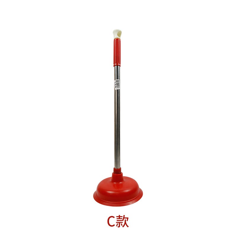 Generic Wholesale sewer pipe toilet dredge leather suction toilet pipe blockage dredge leather plunger toilet suction Section C (100 handle for the whole piece) 