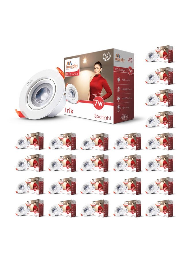 Murphy 7W IRIS LED Spot Round Panel Conceal Box Down Light(Pack of 25, Cool White) - Image 1