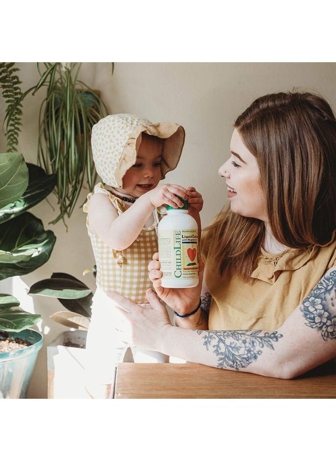 CHILDLIFE ESSENTIALS ChildLife Essentials Liquid Calcium Magnesium Supplement - Supports Healthy Bone Growth for Children, Contains Vitamin D3 & Zinc, All-Natural, Gluten Free & Non-GMO - Natural Orange Flavor, 16 Fl Oz B  - Image 4