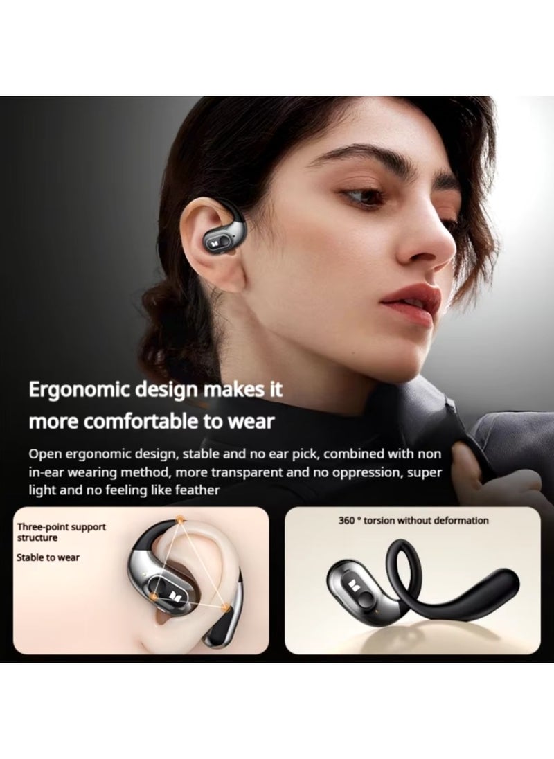 Monster - Open Ear AC330 Open Ear Earphone Bluetooth 5.4 Wireless Earphone IPX5 Waterproof Sport Earphone With Mic Earbuds - Image 1