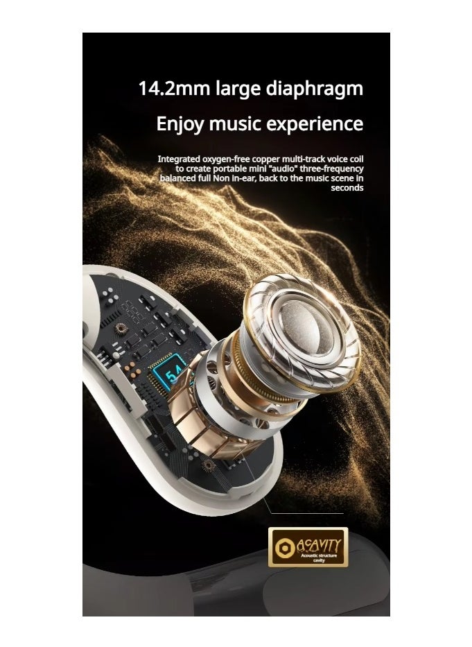 Monster - Open Ear AC330 Open Ear Earphone Bluetooth 5.4 Wireless Earphone IPX5 Waterproof Sport Earphone With Mic Earbuds - Image 1