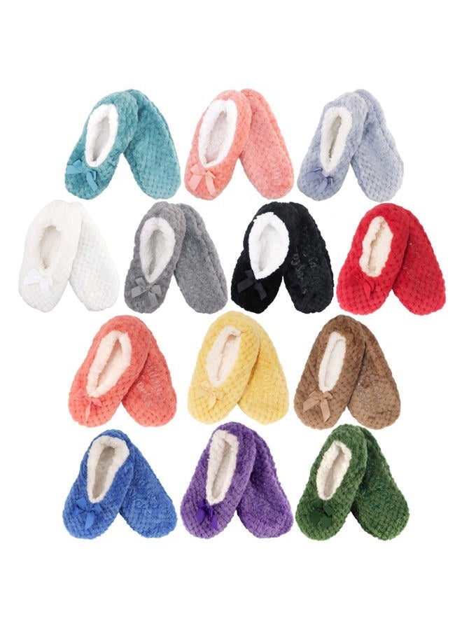 BambooMN Adult Super Soft Warm Cozy Fuzzy Soft Touch Slippers Non-Slip Lined Socks, Grey, Large 1 Pair - Image 5