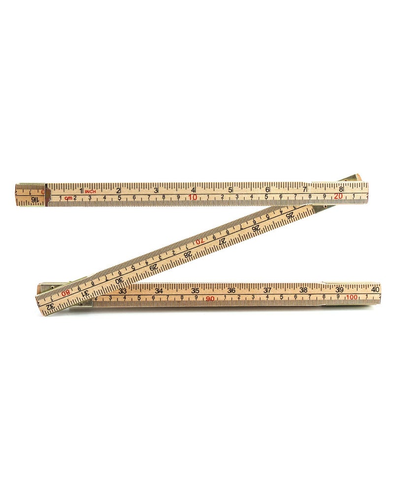 QWORK Folding Wood Rule, 2 Pack, 6FT 6 Inch Foldable Ruler with US and Metric Measurements for Carpenters - Image 2