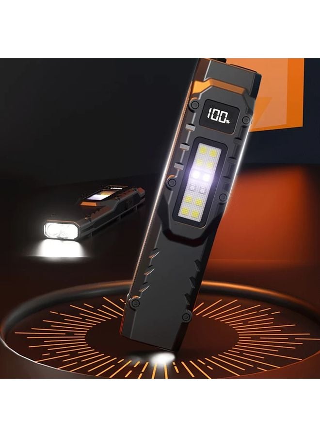 Portable Tactical Flashlight Model White Three Source Strong Light Reverse Phone Charging - Image 4