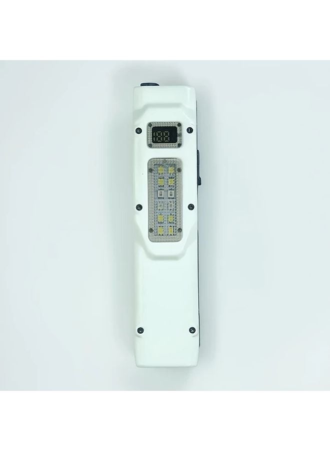 Portable Tactical Flashlight Model White Three Source Strong Light Reverse Phone Charging - Image 1