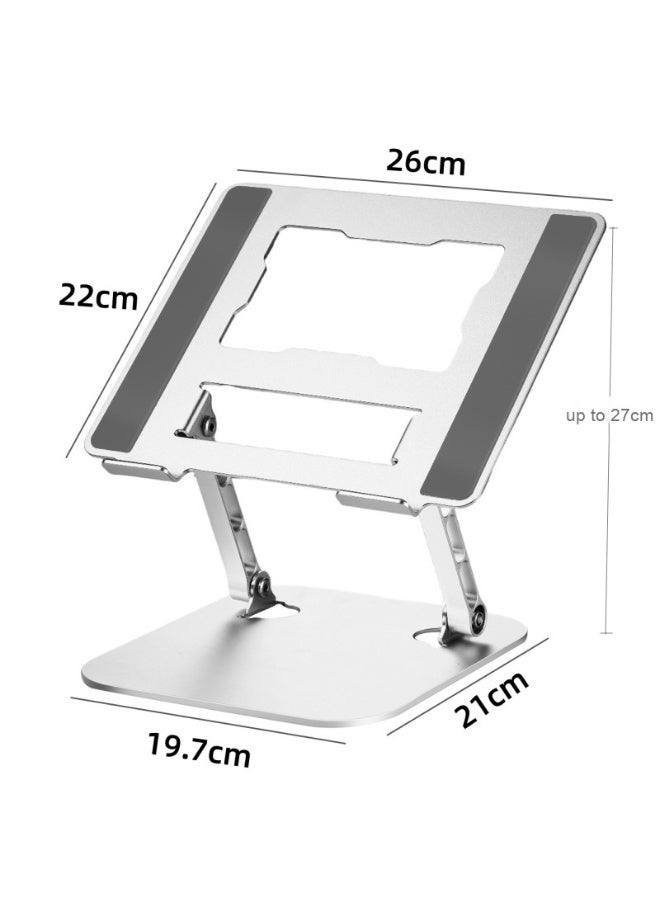 Adjustable Laptop Stand for Desk Ergonomic Riser with 360° Rotating Base Foldable Notebook Computer Holder Compatible MacBook Air Pro Dell XPS More 10-17 Laptops