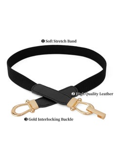 JASGOOD Women Skinny Elastic Belt for Dresses,Thin Retro Stretch Waist Belt with Golden Buckle 3 Pack,Black+Brown+Beige,Fit waist size 26-30 inch - pzsku/ZCE1E9503D7C98E9BB362Z/45/_/1736571010/0fcfec7a-3fc2-4055-afd4-d3ff5d5c89f8