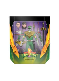 Super7 Mighty Morphin Power Rangers Green Ranger Ultimates! 7 In Scale Action Figure  - Image 3