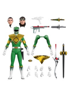 Super7 Mighty Morphin Power Rangers Green Ranger Ultimates! 7 In Scale Action Figure  - Image 1
