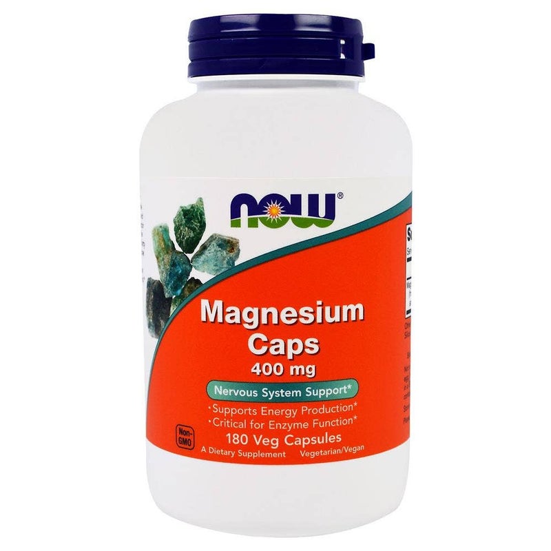 Now Magnesium Supplement 400 mg Capsules For Energy Production & Nervous System Support, Pack of 180's - Image 1