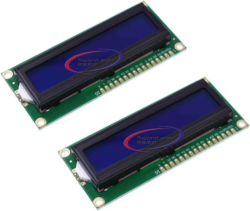 2PCS HD44780 1602 16x2 Serial LCD Black Character Display (blue) - Image 1