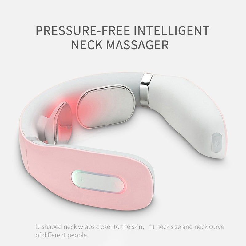 Intelligent Neck Massager with Heated Portable Cordless Massager 5 Modes 16 Speeds Electric Massager for Office Home Travel Women Men Dad Mom Gifts - Image 4