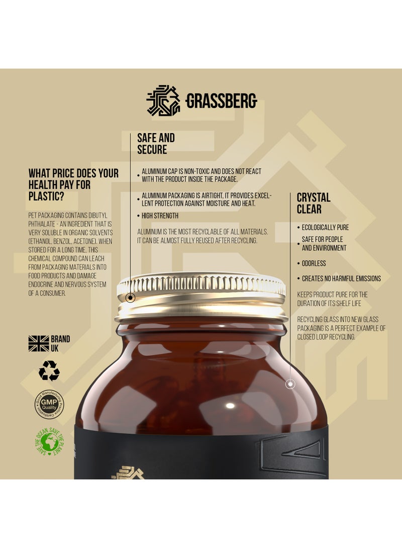 GRASSBERG Multivits and Minerals, Multivitamin for Men and Women with Vitamin A, B6, B12, C, D3, E, Biotin, Calcium, Iron, Magnesium, Zinc, and 10 more nutrients - 90 Softgels - Image 4