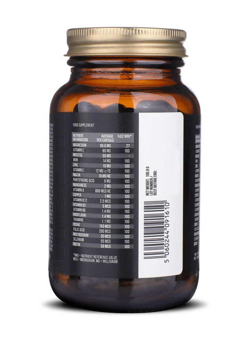 GRASSBERG Multivits and Minerals, Multivitamin for Men and Women with Vitamin A, B6, B12, C, D3, E, Biotin, Calcium, Iron, Magnesium, Zinc, and 10 more nutrients - 90 Softgels - Image 2