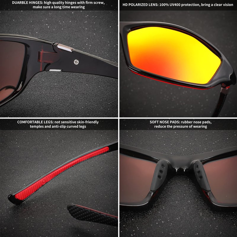 FEISEDY FEISEDY Classic Polarized Sports Sunglasses For Men Cycling Fishing Driving Glasses B2674  - Image 4