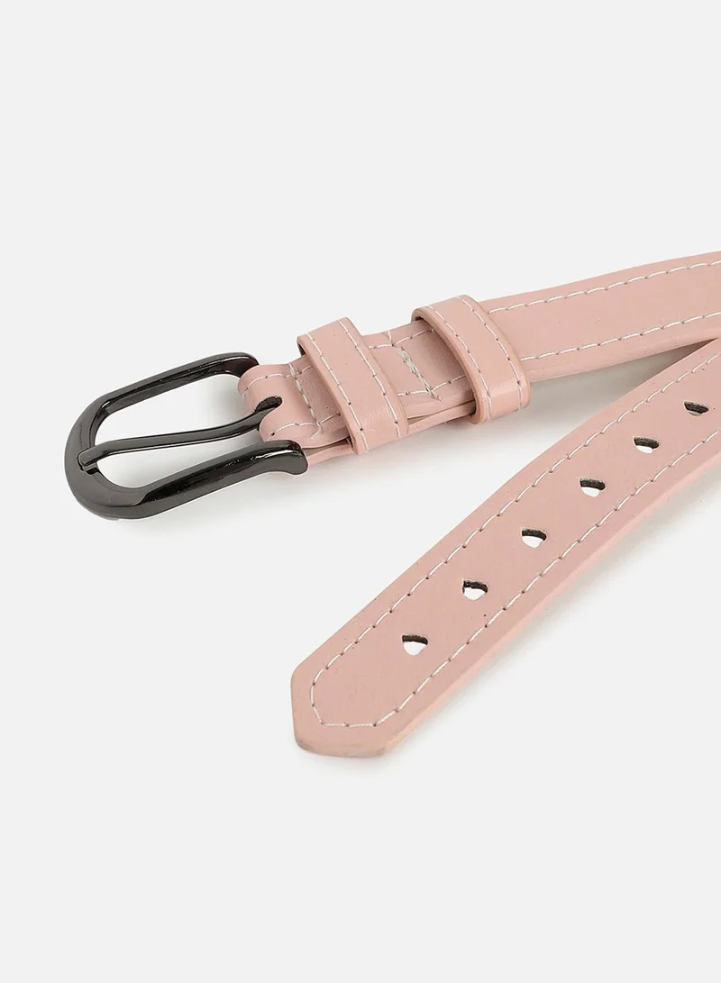 Haute Sauce  Pink Solid Waist Belt for Women | Best Price UAE