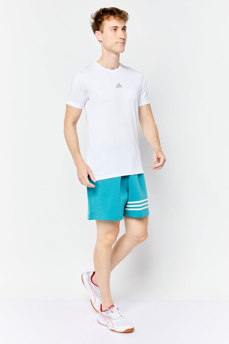 adidas Originals Men Sportswear Fit Drawstring Outdoor Shorts, Teal Blue  - Image 2