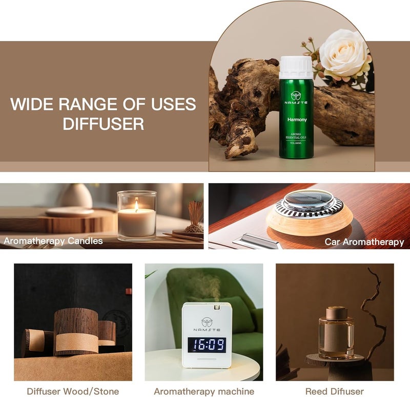 Aroma Essential Oil, 100ml Harmony Collection Scents Diffuser Oil, 100% Pure Natural Essential Oils, Blend of Rosemary, Cloves, Ambergris for Home Aroma Device - Image 5