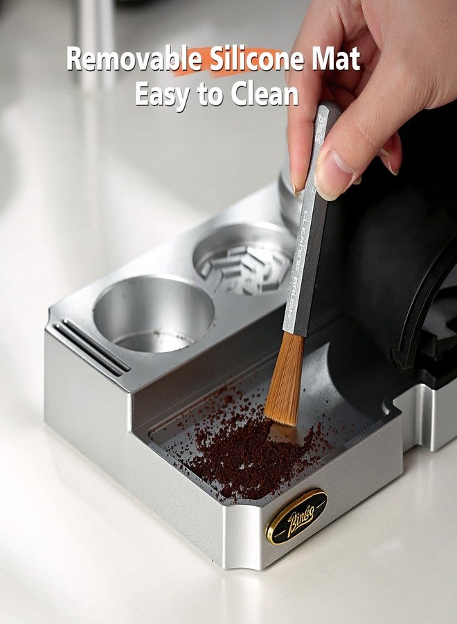 Bincoo Espresso Tamping Station - Lightweight Organizer with Removable Mat, Fits 58/54/53/51mm Portafilters, Tmaper, Non-Slip Base, Compact Coffee Bar Space Saver - Image 3