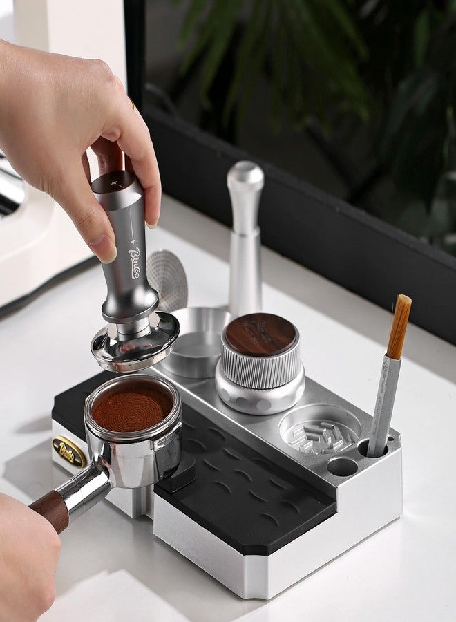 Bincoo Espresso Tamping Station - Lightweight Organizer with Removable Mat, Fits 58/54/53/51mm Portafilters, Tmaper, Non-Slip Base, Compact Coffee Bar Space Saver - Image 2