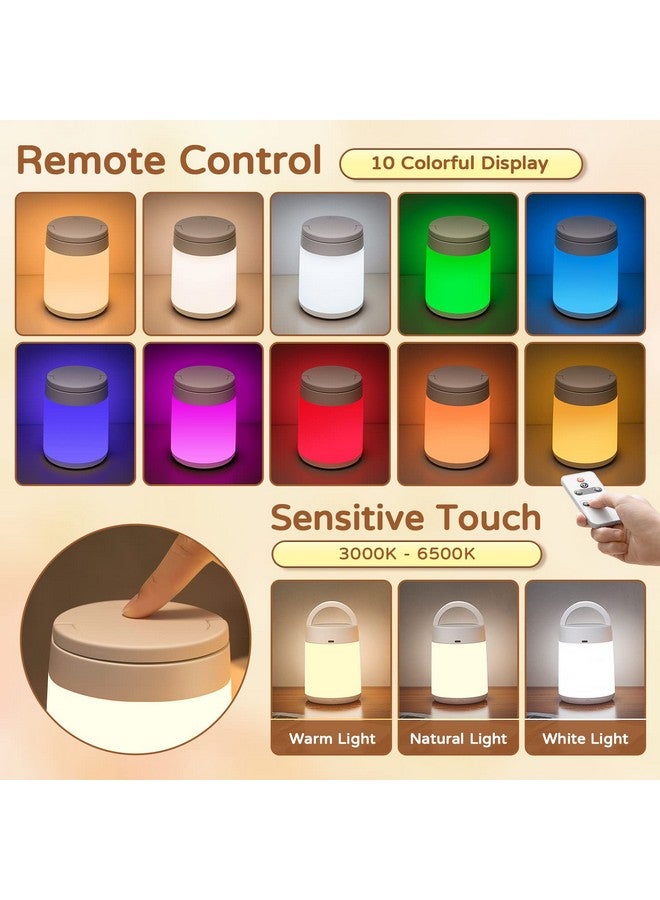 One Fire Baby Night Light Kids Night Light10 Colors Dimmable Night Light For Kids Lamprechargeable Portable Night Light Lampremote+Timer Nursery Lampsmall Touch Lampkids Night Lights For Bedroom - Image 4