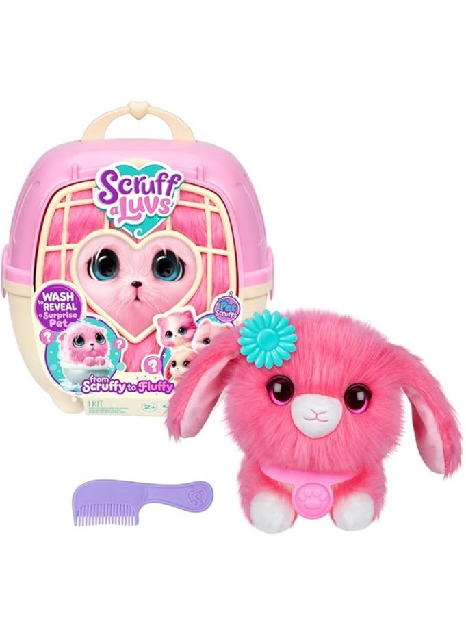 Scruff a luvs Scruff-A-Luvs Mystery Rescue Pet – Pink | Washable Plush Surprise Animal Toy | Interactive Grooming Toy for Girls & Boys | Fluffy Pet Adoption Toy for Kids Age 3+ - Image 1