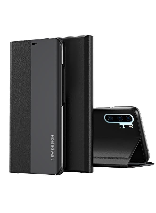 S-TOP Case For Huawei P30 Pro Side Electroplated Dormant Ultra-Thin Horizontal Flip Leather Case with Holder - Image 1