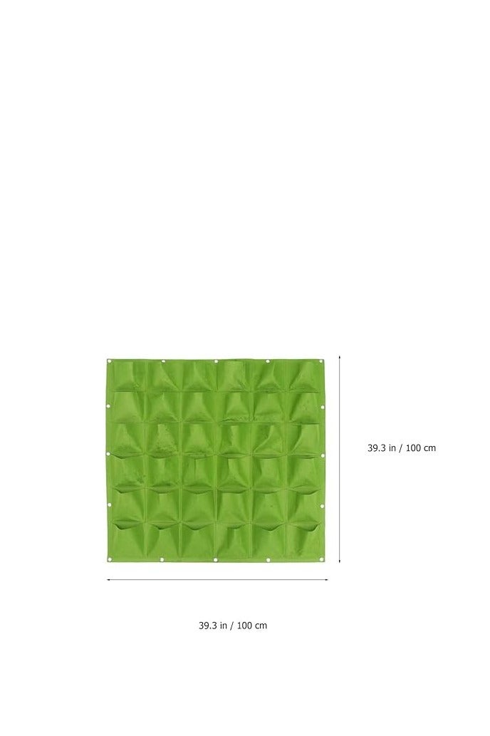Maxmartt Hanging Pocket Planter, Vertical Wall Pouches for Plants Resuable Hanging Plant Bags with 36 Pockets for Garden Home Decoration (39.4in X 39.4in, Green) - Image 2