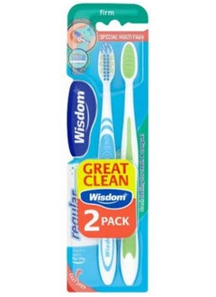 WISDOM Regular Fresh Firm Toothbrush set of 2 