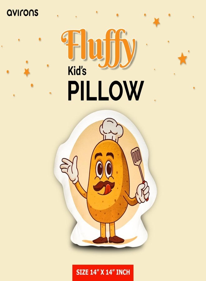 Avirons Plush Potato Face Pillow for Kids - Super Soft, Cozy, and Playful Cushion Perfect for Naptime, Playtime, or Relaxing, Adding Fun Vegetable Adventure and Comfort to Their Space - Image 4