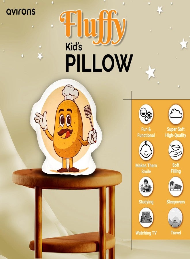 Avirons Plush Potato Face Pillow for Kids - Super Soft, Cozy, and Playful Cushion Perfect for Naptime, Playtime, or Relaxing, Adding Fun Vegetable Adventure and Comfort to Their Space - Image 3