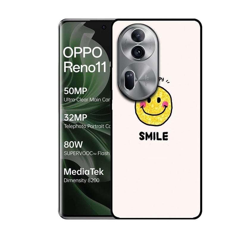 EYE CATCH Printed Protective Case Cover For Oppo Reno 11 Pro -  Be Happy Smile - Image 1