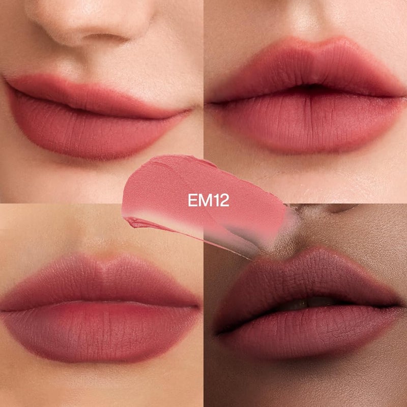 INTO YOU Matte Liquid Lipstick for Women, Canned Long Lasting Pink Lipstick Waterproof with Lip Brush, No Transfer, High Pigmented with Lightweight Lip Mud Texture(C-EM12) - Image 3