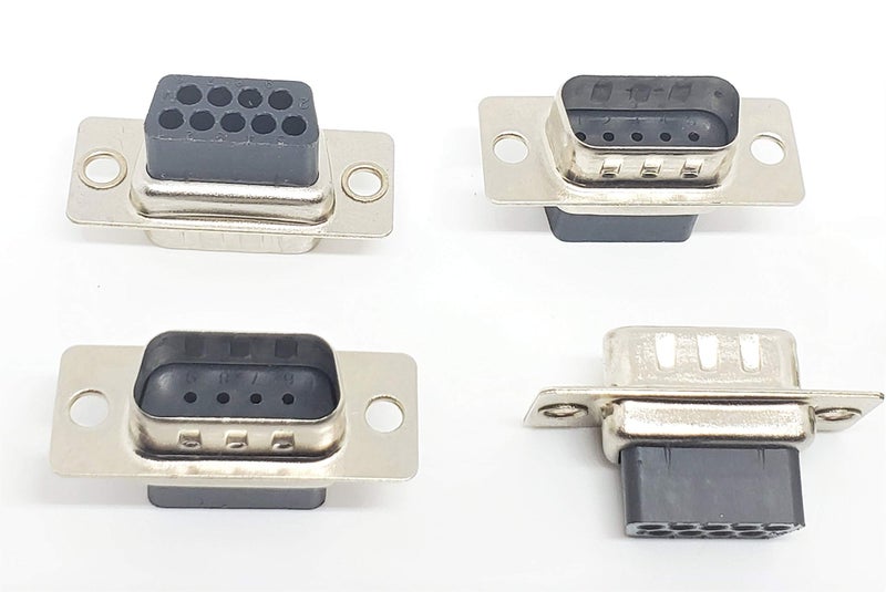 PC Accessories - Connectors Pro DB9 Male D-Sub Crimp Type Connector, 10 Pcs PK No Pins - Image 1